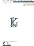 Monogram KL-LK Machine Embroidery Design - 2 sizes