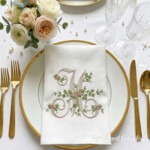 Monogram M with roses