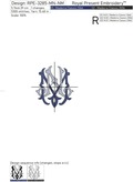 Monogram MN-NM Machine Embroidery Design - 4 sizes