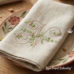 Monogram N with roses