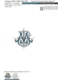 Monogram PM-MP Machine Embroidery Design - 3 sizes