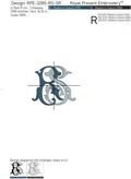 Monogram RS-SR Machine Embroidery Design - 2 sizes