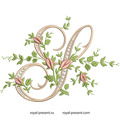 Monogram S with roses