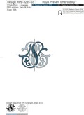 Monogram SS Machine Embroidery Design - 2 sizes
