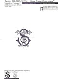 Monogram ST-TS Machine Embroidery Design - 2 sizes