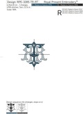 Monogram TR-RT Machine Embroidery Design - 3 sizes