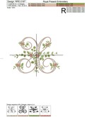Monogram X with roses
