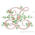Monogram Z with roses