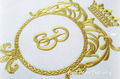 Monogram frame with Crown Embroidery Design - 2 Sizes