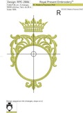 Monogram frame with Crown Embroidery Design - 2 Sizes