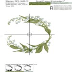 Wreath for inscription lilies of the valley - 4 sizes