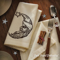 Moon Santa Claus Vintage Machine Embroidery Design - 4 sizes