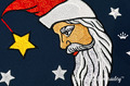 Moon Santa Claus with Star Machine Embroidery Design - 4 sizes