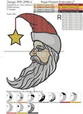 Moon Santa Claus with Star Machine Embroidery Design - 4 sizes