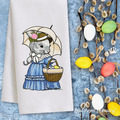 Mother Bunny with umbrella Easter - 5 sizes