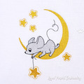 Mouse on the moon Machine Embroidery Design
