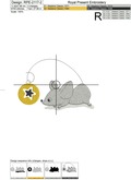 Mouse with Christmas ball Machine Embroidery Design - 2 sizes