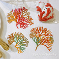 Multicolored corals set of machine embroidery designs - 4 sizes