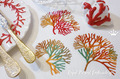 Multicolored corals set of machine embroidery designs - 4 sizes