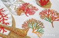Multicolored corals set of machine embroidery designs - 4 sizes