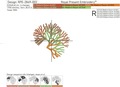 Multicolored corals set of machine embroidery designs - 4 sizes