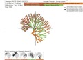 Multicolored corals set of machine embroidery designs - 4 sizes