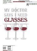 My Doctor Says I Need Glasses Quote machine embroidery design - 2 sizes