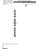 NEVER LOOK BACK lettering machine embroidery design - 3 sizes