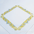 Narrow Border Gold and blue - 7 sizes