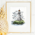 Nautical Lighthouse Light stitching - 7 sizes