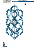 Nautical Rope Knot Machine Embroidery Design - 8 sizes
