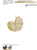 Nautilus shell machine embroidery design - 2 sizes