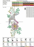 Neckline Machine Embroidery Design Crane - 2 sizes