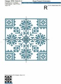 Norwegian Ornaments Cross-stitch Embroidery Designs - 4 sizes