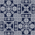Norwegian Ornaments Cross-stitch Embroidery Designs - 4 sizes