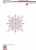 Norwegian Snowflake Cross-stitch Embroidery Design - 4 sizes