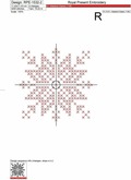 Norwegian Snowflake Cross-stitch Embroidery Design - 4 sizes