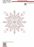 Norwegian Snowflake Cross-stitch Embroidery Design - 4 sizes