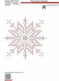 Norwegian Snowflake Cross-stitch Embroidery Design - 4 sizes