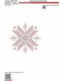 Norwegian Snowflake Free Cross-stitch Embroidery Design - 3 sizes