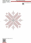 Norwegian Snowflake Free Cross-stitch Embroidery Design - 3 sizes