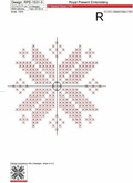 Norwegian Snowflake Free Cross-stitch Embroidery Design - 3 sizes