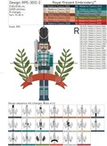 Nutcracker Warrior Machine Embroidery Design - 5 sizes