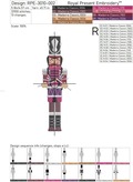 Nutcracker with a drum Machine embroidery design - 3 sizes
