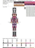 Nutcracker with a drum Machine embroidery design - 3 sizes