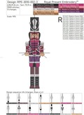 Nutcracker with a drum Machine embroidery design - 3 sizes