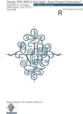 O Holy Night Inscription Machine Embroidery Design - 5 sizes
