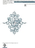 O Holy Night Inscription Machine Embroidery Design - 5 sizes