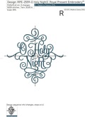 O Holy Night Inscription Machine Embroidery Design - 5 sizes