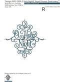 O Holy Night Inscription Machine Embroidery Design - 5 sizes